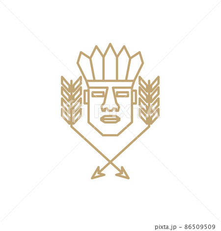 mask culture forest ethnic logo design vector graphic symbol icon illustration creative idea 86509509