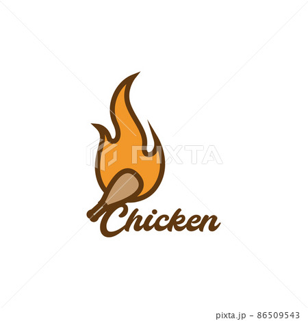chicken thighs with fire flame logo design, vector graphic symbol icon illustration creative idea chicken thighs with fire flame logo design, vector graphic symbol icon illustration creative idea 86509543