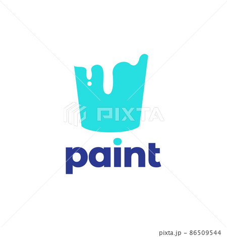 colorful bucket with paint logo design, vector graphic symbol icon illustration creative idea colorful bucket with paint logo design, vector graphic symbol icon illustration creative idea 86509544