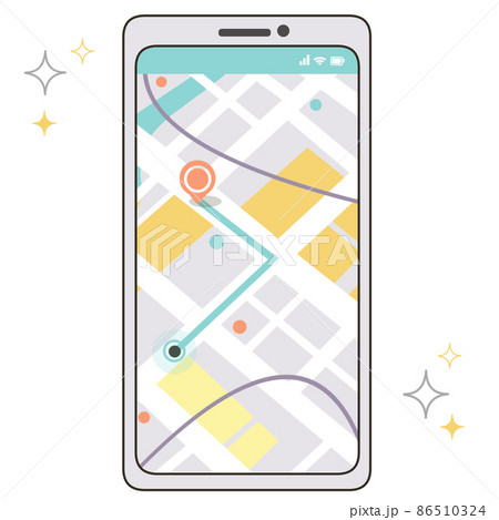 スマートフォン地図アプリ画面 86510324