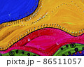 Blue, yellow, red, green and pink shades colored texture background. 86511057