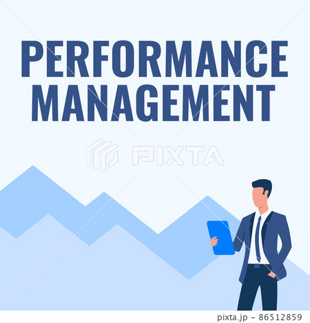 Conceptual display Performance Management. Business approach Improve Employee Effectiveness overall Contribution Man In Uniform One Hand In Pocket Standing Holding Computer Tablet. Conceptual display Performance Management. Business approach Improve Employee Effectiveness overall Contribution Man In Uniform One Hand In Pocket Standing Holding Computer Tablet. 86512859