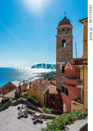 Campanile in Cervo, Italy Campanile in Cervo, Italy 86514082