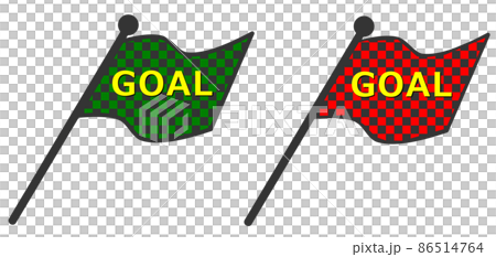 Illustration of a flag representing the target goal 86514764