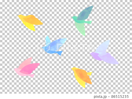 一隻拍打的鳥的水彩插圖 86515235