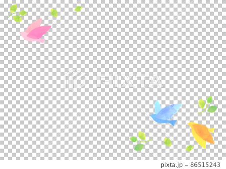 羽ばたく鳥の水彩イラスト 羽ばたく鳥の水彩イラスト 86515243
