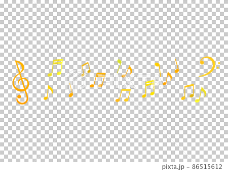 水彩風格音符插圖 86515612