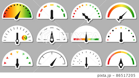 Speedometr rating with different shapes of arrows 86517205