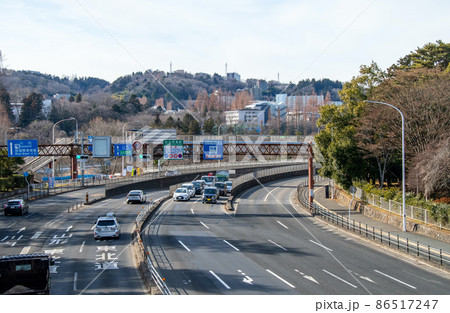 杜の都 仙台 広瀬川 冬 二階建ての仲の瀬橋 杜の都 仙台 広瀬川 冬 二階建ての仲の瀬橋 86517247