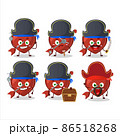 Cartoon character of cupid love arrow with various pirates emoticons 86518268