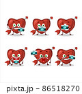 Photographer profession emoticon with cupid love arrow cartoon character 86518270