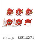 Artistic Artist of cupid love arrow cartoon character painting with a brush 86518271