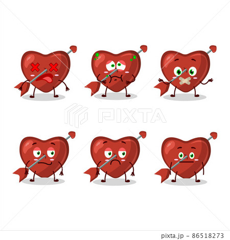 Cupid love arrow cartoon character with nope expression 86518273