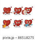 Cartoon character of cupid love arrow playing some musical instruments 86518275
