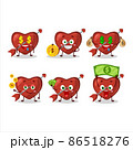 Cupid love arrow cartoon character with cute emoticon bring money 86518276