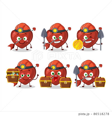 miners cupid love arrow cute mascot character wearing helmet 86518278