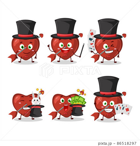 A cupid love arrow Magician cartoon character perform on a stage 86518297