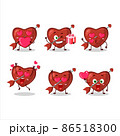 Cupid love arrow cartoon character with love cute emoticon 86518300