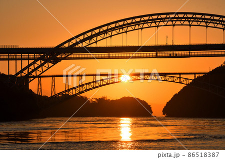 西海橋の朝日 西海橋の朝日 86518387