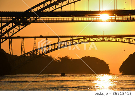 西海橋の朝日 西海橋の朝日 86518413