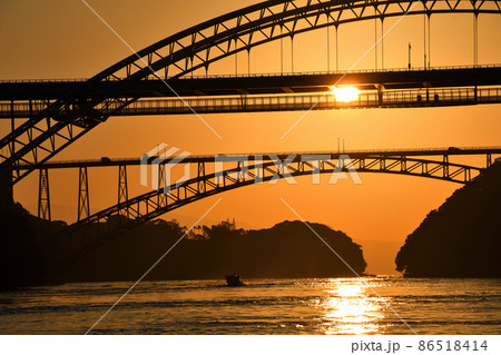 西海橋の朝日 西海橋の朝日 86518414