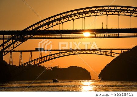 西海橋の朝日 西海橋の朝日 86518415