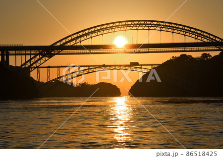 西海橋の朝日 西海橋の朝日 86518425
