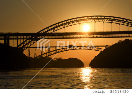 西海橋の朝日 西海橋の朝日 86518430