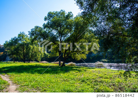 杜の都仙台　広瀬川　秋　澱緑地 86518442