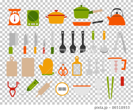 調理器具の素材セット（線なし） 86518933