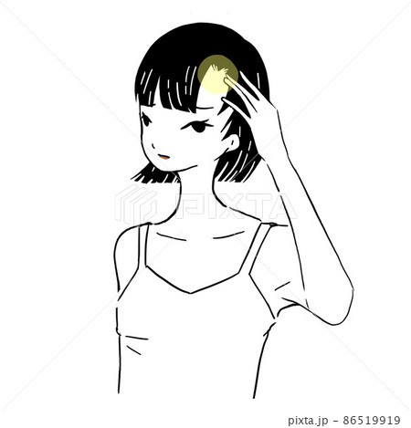 前髪が割れる女の子 イラスト 前髪が割れる女の子 イラスト 86519919