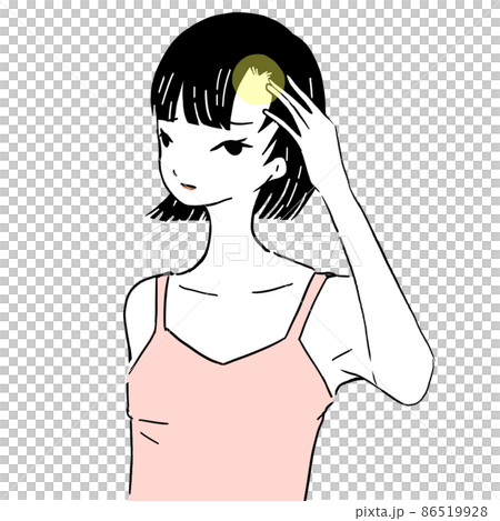 前髪が割れる女の子 イラスト 前髪が割れる女の子 イラスト 86519928