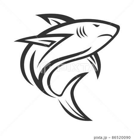 shark Icon Illustration Brand Identity 86520090