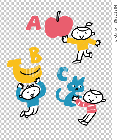 字母表的ABC動機和好像玩得很開心的孩子們 字母表的ABC動機和好像玩得很開心的孩子們 86521884