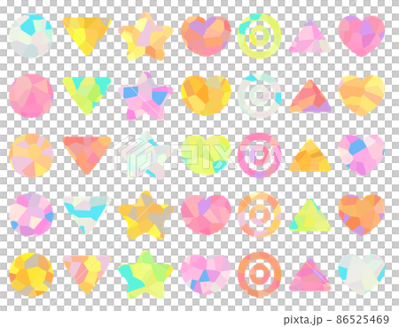 Glitter simple shape set Glitter simple shape set 86525469