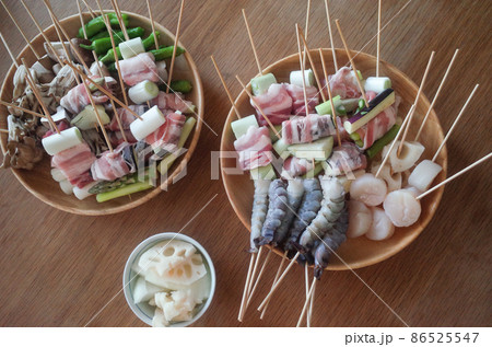 串揚げパーティーの仕込み 串揚げパーティーの仕込み 86525547