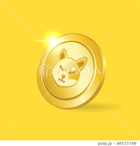 Shiba Inu (SHIB) gold coin. 86525789