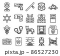 Police outline icon and symbol for website, application 86527230