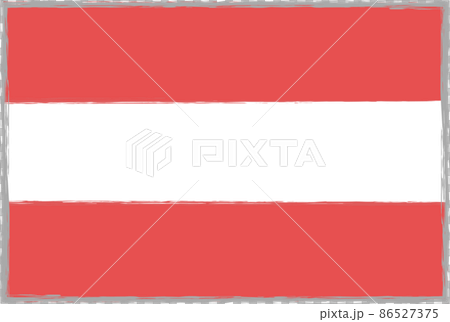 オーストリアの国旗 ソフトトーン シンプル のイラスト素材