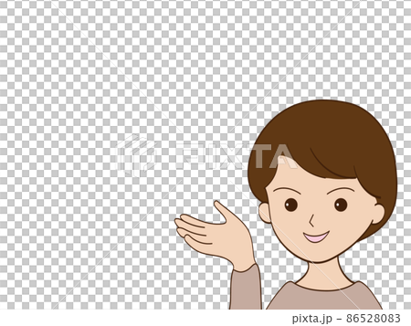 明るくハキハキ案内する女性 明るくハキハキ案内する女性 86528083