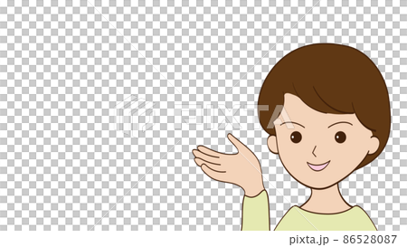 明るくハキハキ案内する女性 明るくハキハキ案内する女性 86528087