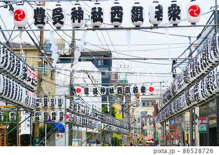 浦安三社祭の提灯の風景 浦安三社祭の提灯の風景 86528726