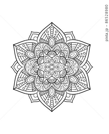 Mandala pattern, round decorative ornament for abstract background or adult coloring book page, vector illustration Mandala pattern, round decorative ornament for abstract background or adult coloring book page, vector illustration 86528980