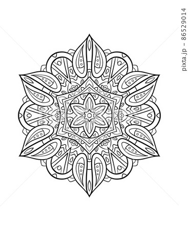 Mandala pattern, round decorative ornament for abstract background or adult coloring book page, vector illustration Mandala pattern, round decorative ornament for abstract background or adult coloring book page, vector illustration 86529014
