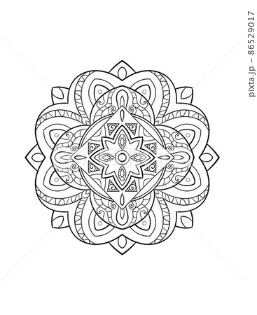 Mandala pattern, round decorative ornament for abstract background or adult coloring book page, vector illustration Mandala pattern, round decorative ornament for abstract background or adult coloring book page, vector illustration 86529017