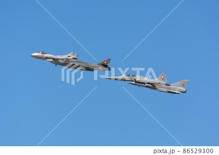 歴代スイス空軍ジェット機の編隊飛行 86529300