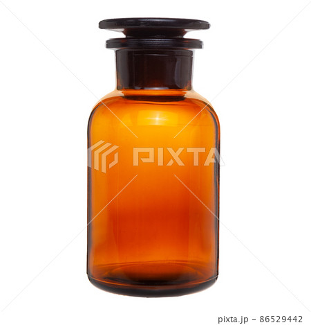Old fashioned drug bottle isolated, clipping path. Old fashioned drug bottle isolated, clipping path. 86529442