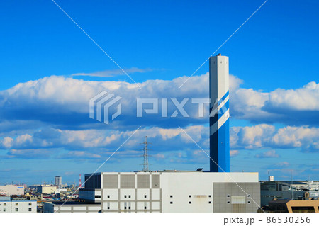 埼玉県川口市の朝日環境センターの見える風景 86530256