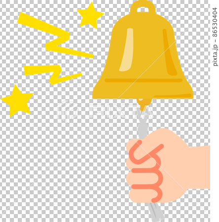 Hand ringing the hanging bell - Stock Illustration [86530404] - PIXTA