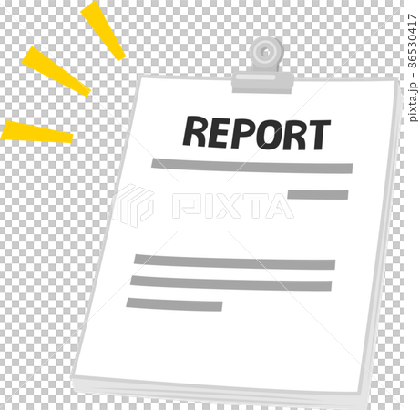クリップで留めたレポート クリップで留めたレポート 86530417